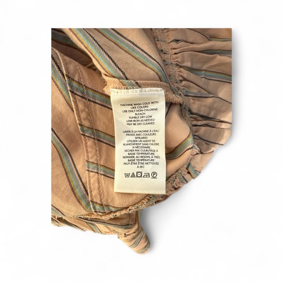 FREE PEOPLE Baily Stripe Shirt Size Large - Picture 9 of 9